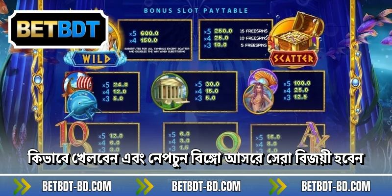 কিভাবে খেলবেন এবং নেপচুন বিঙ্গো আসরে সেরা বিজয়ী হবেন