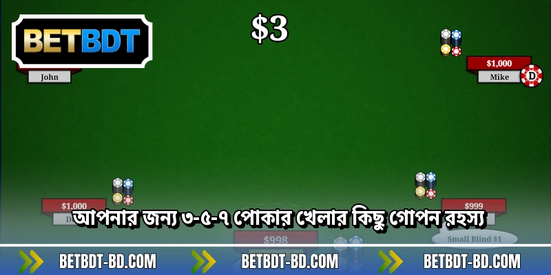 আপনার জন্য ৩-৫-৭ পোকার খেলার কিছু গোপন রহস্য